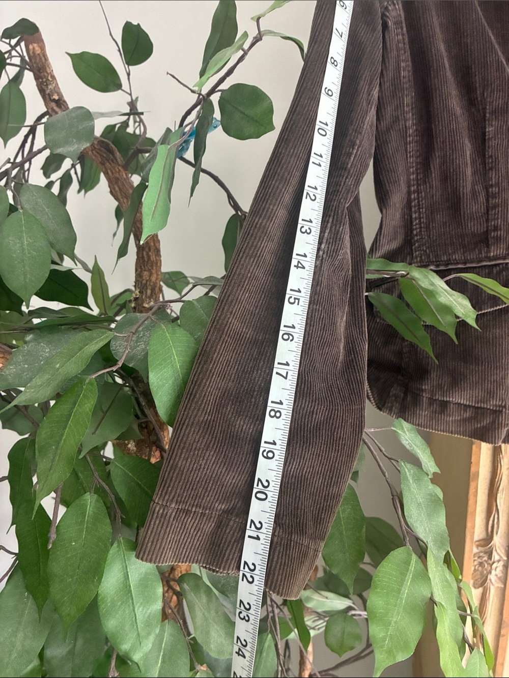 Talbots Corduroy Blazer Jacket in Chocolate Brown With Stretch Fabric Size 8 - Picture 4 of 6